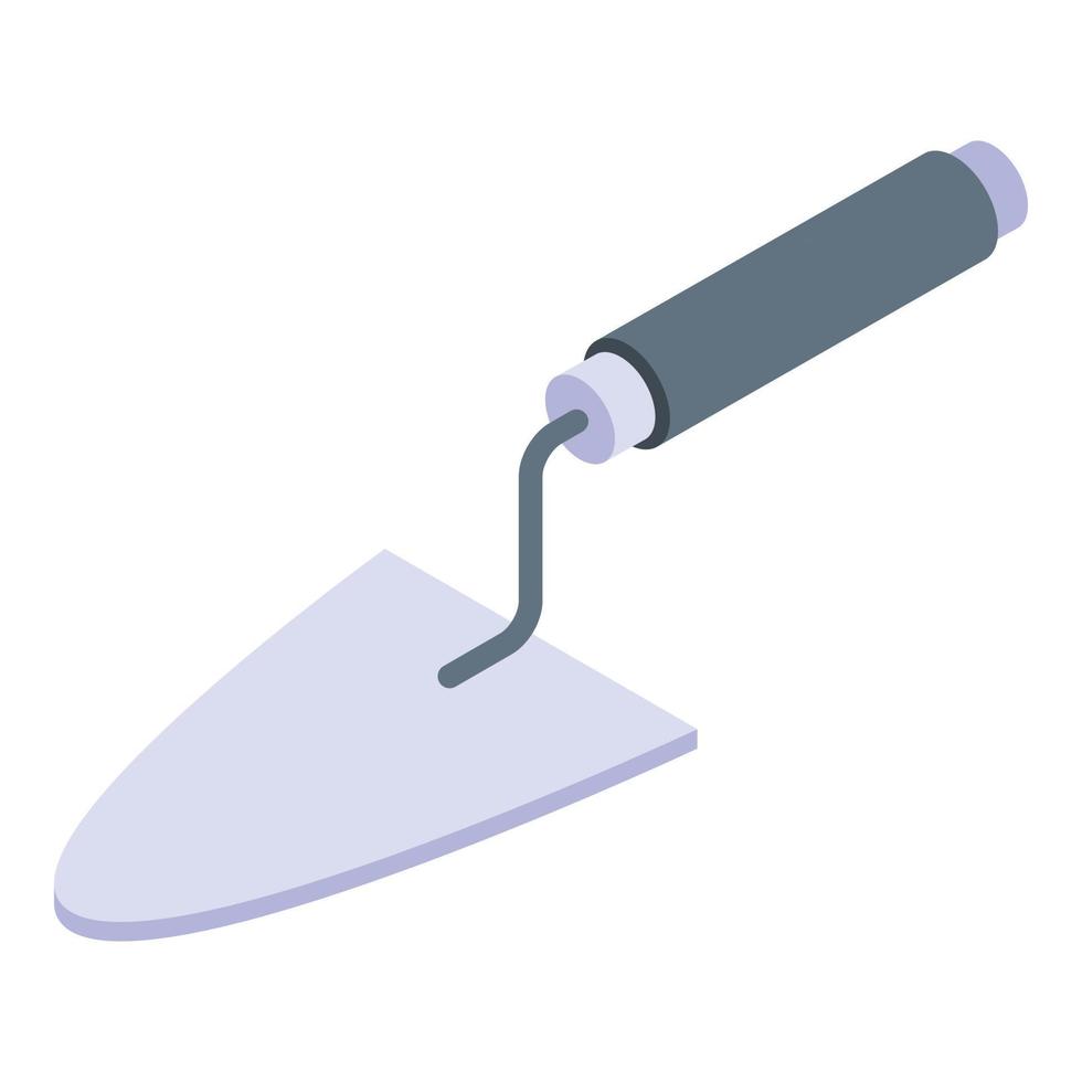 Construction trowel icon, isometric style vector