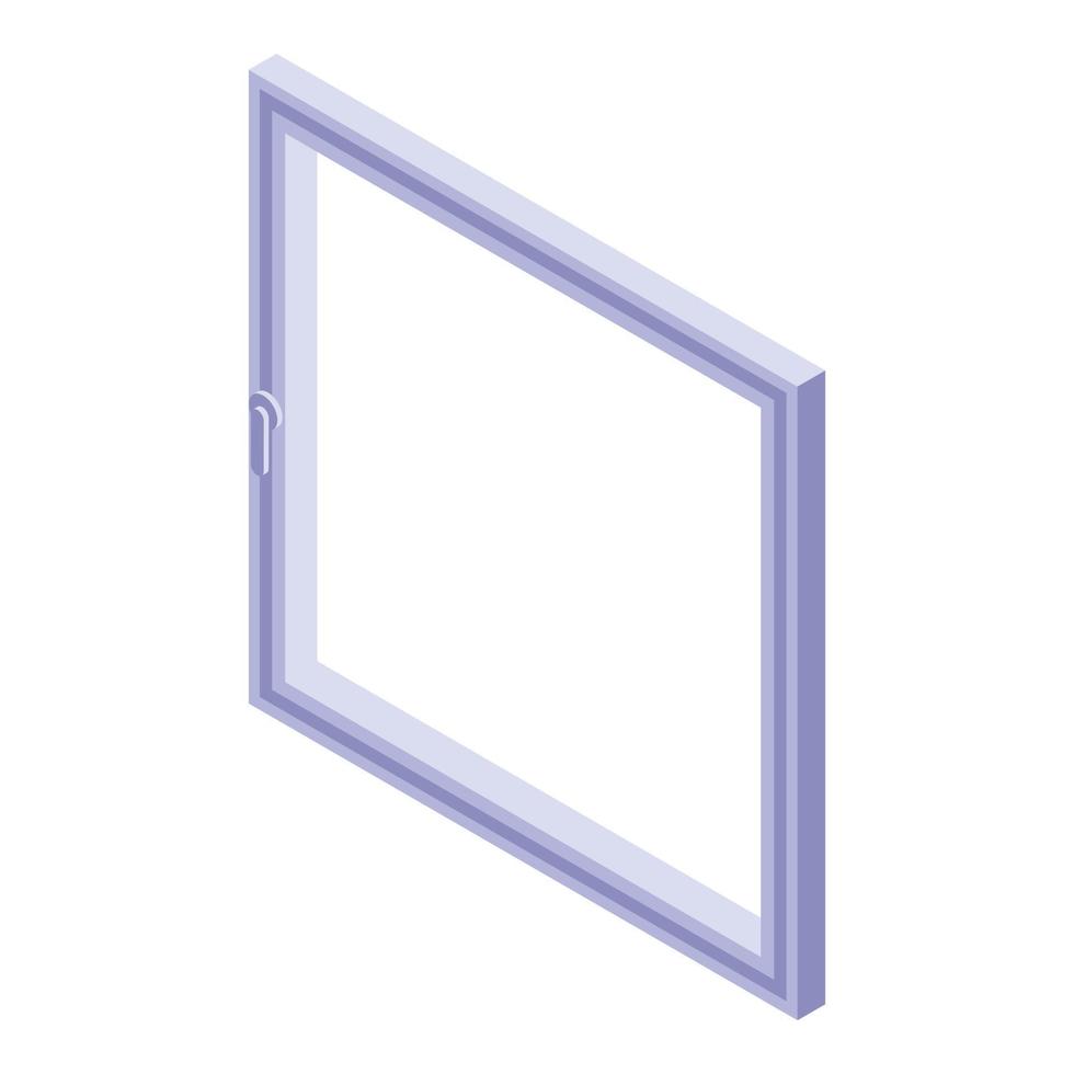 icono de marco cuadrado de ventana, estilo isométrico vector