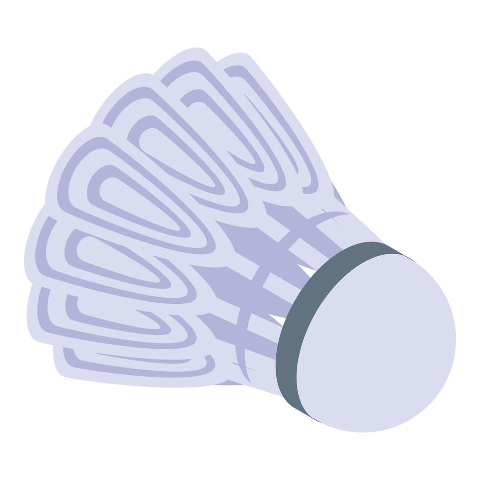 Sport shuttlecock icon, isometric style vector