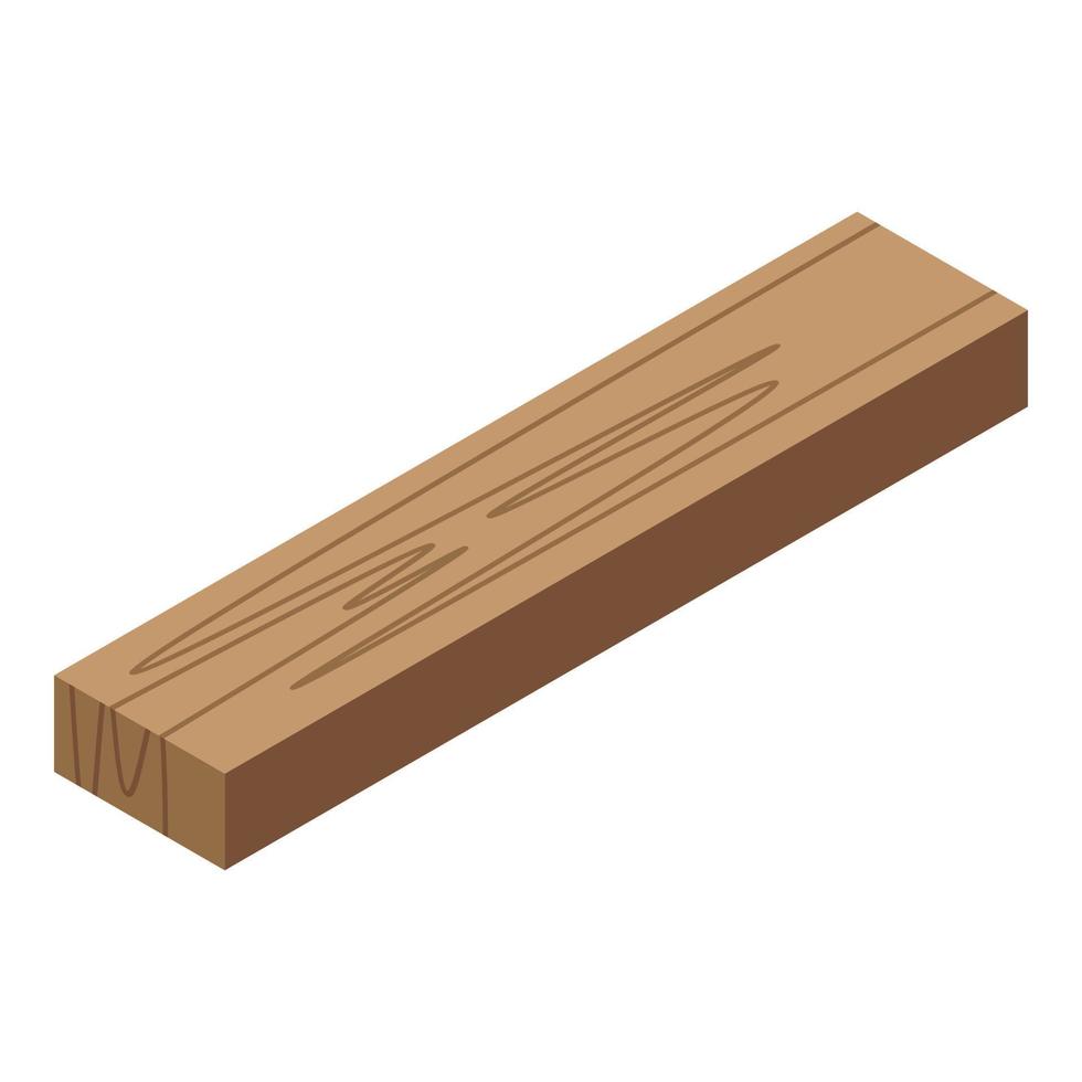 Wood bar icon, isometric style vector