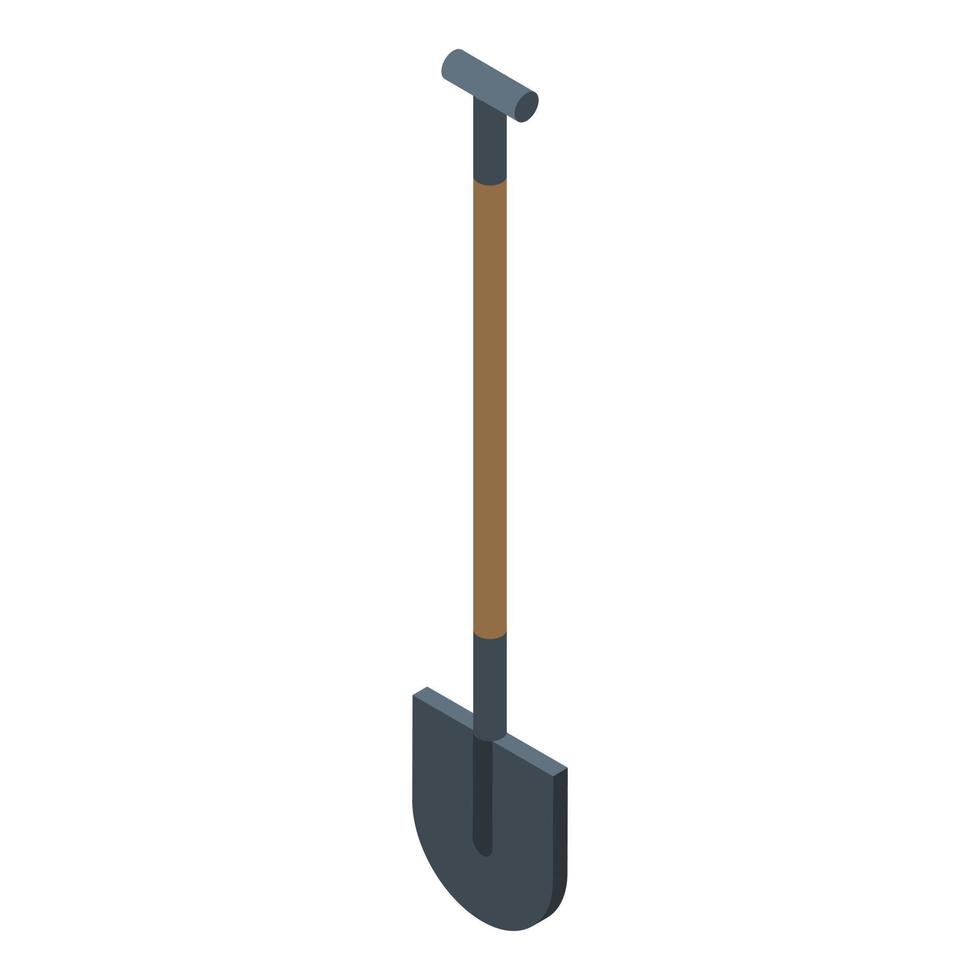 Hand shovel icon, isometric style vector