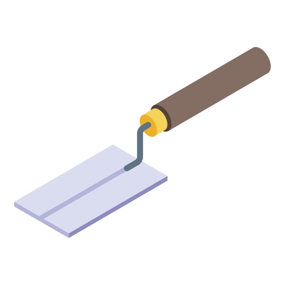 Tiler trowel icon, isometric style vector