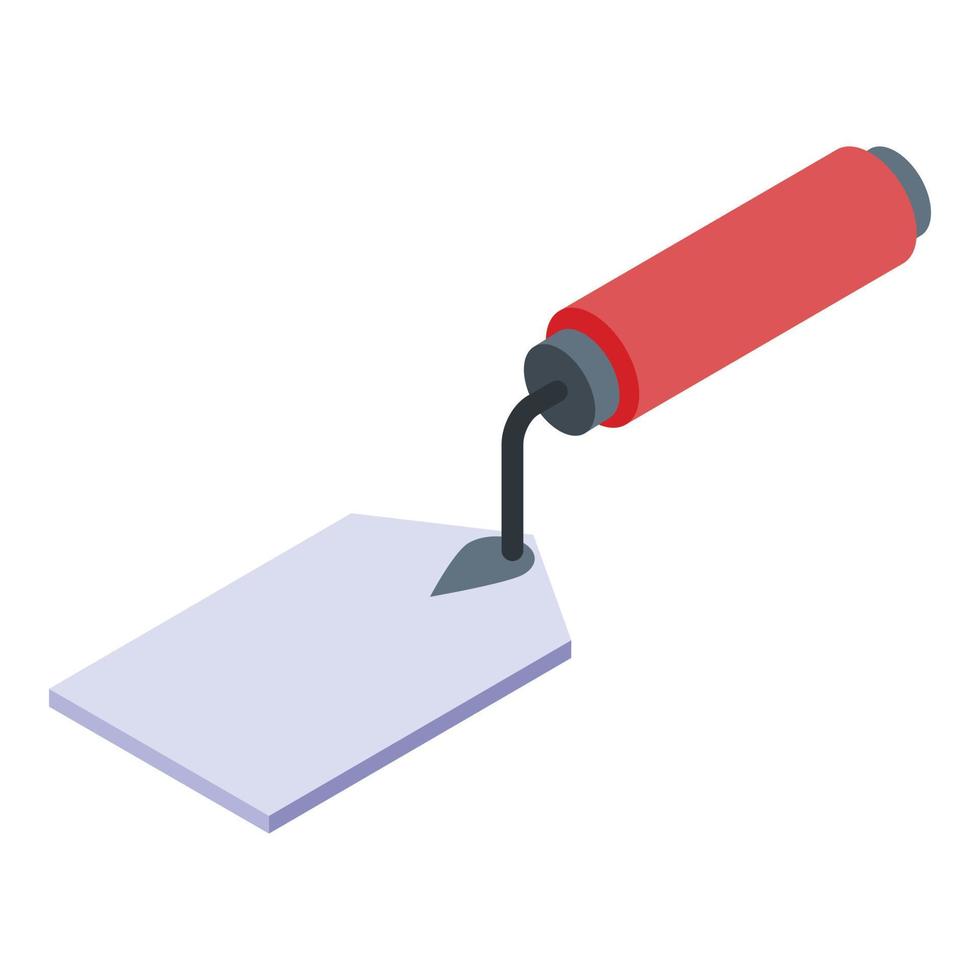 Flat trowel icon, isometric style vector