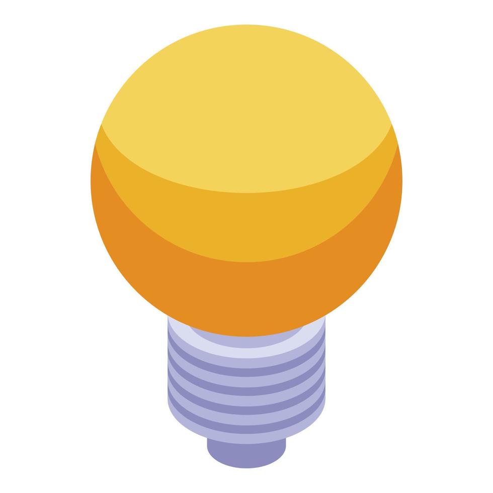 Light bulb icon, isometric style vector