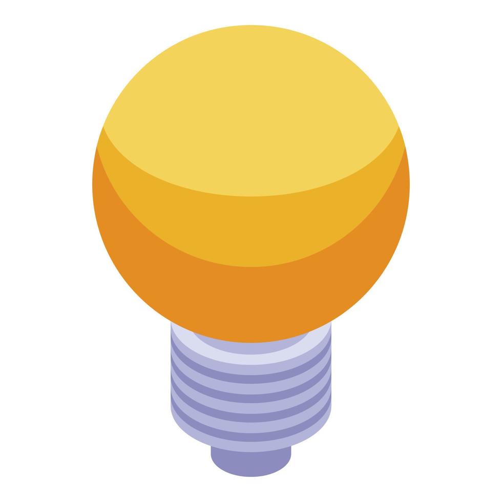 Light bulb icon, isometric style vector