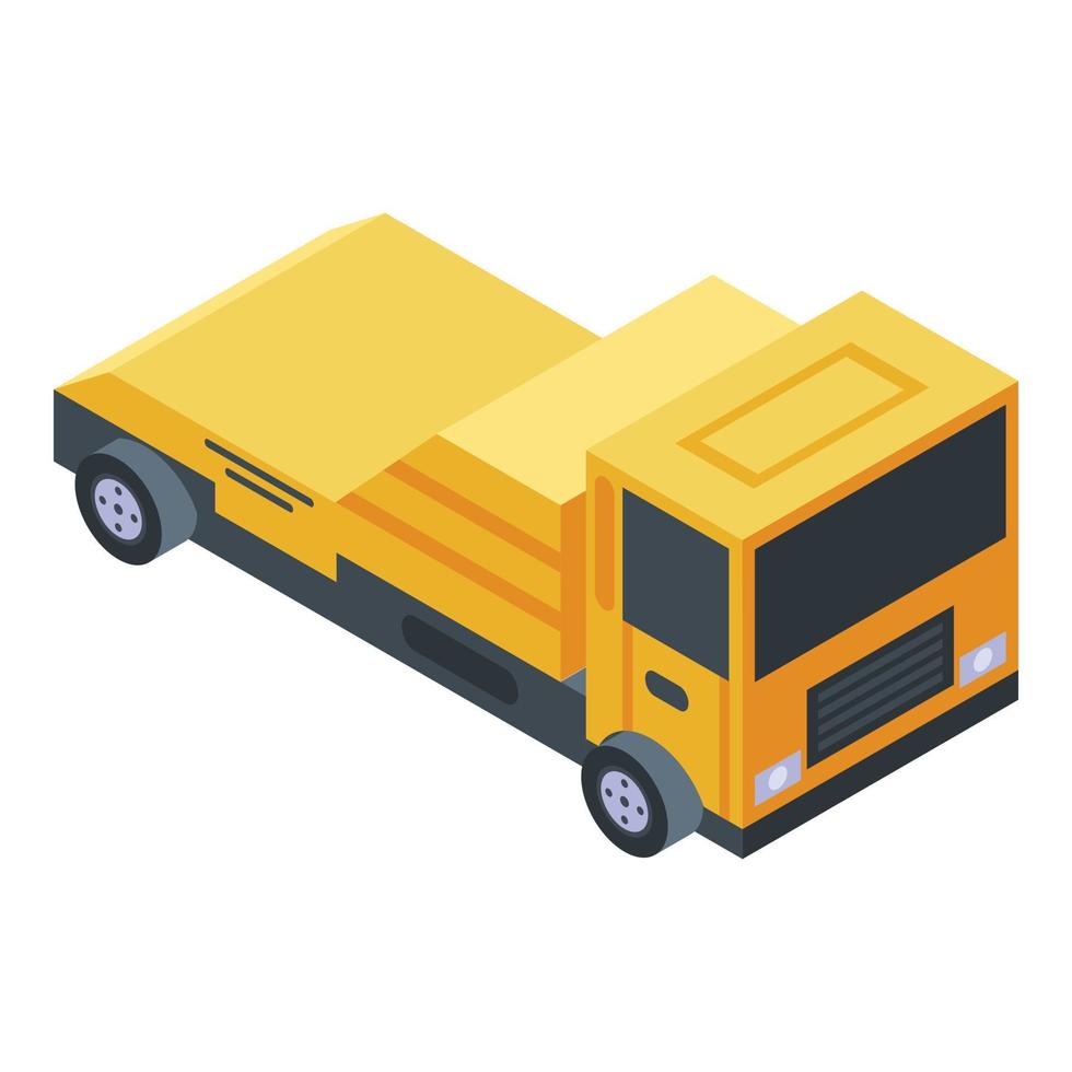 Tow truck help icon, isometric style vector