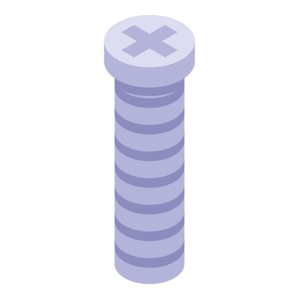 Screw icon, isometric style vector