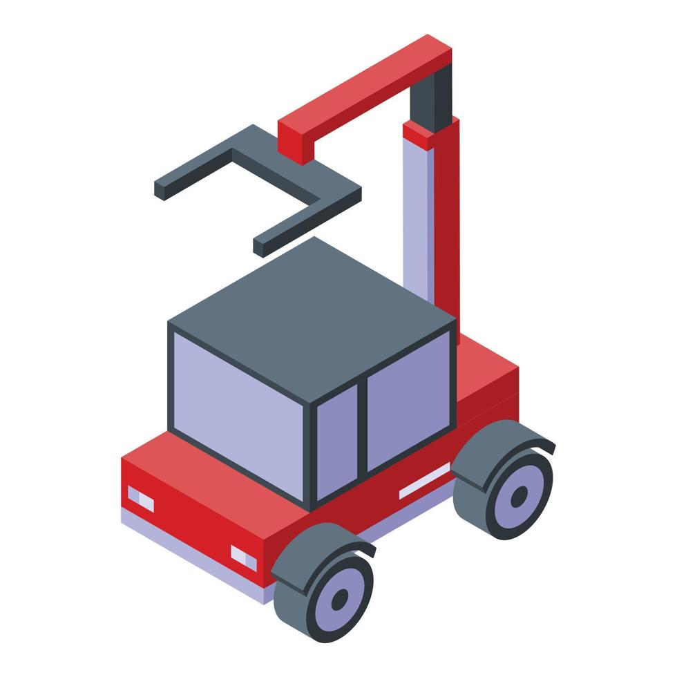 Agriculture machine icon, isometric style vector