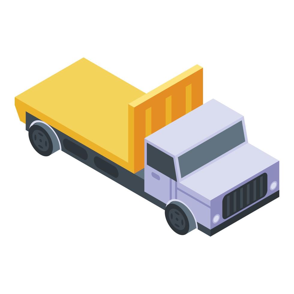 Heavy tow truck icon, isometric style vector