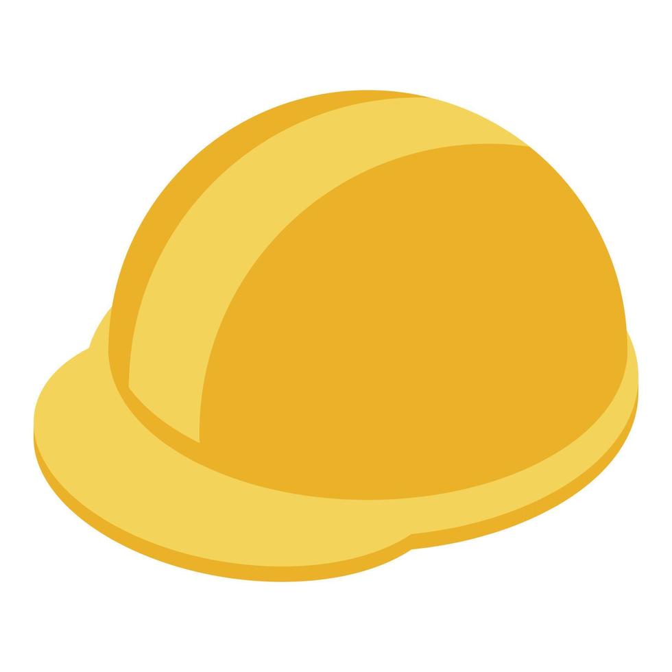 Construction helmet icon, isometric style vector
