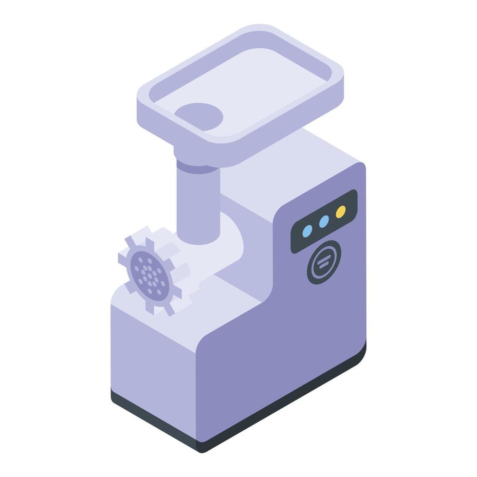 Kitchen meat grinder icon, isometric style vector