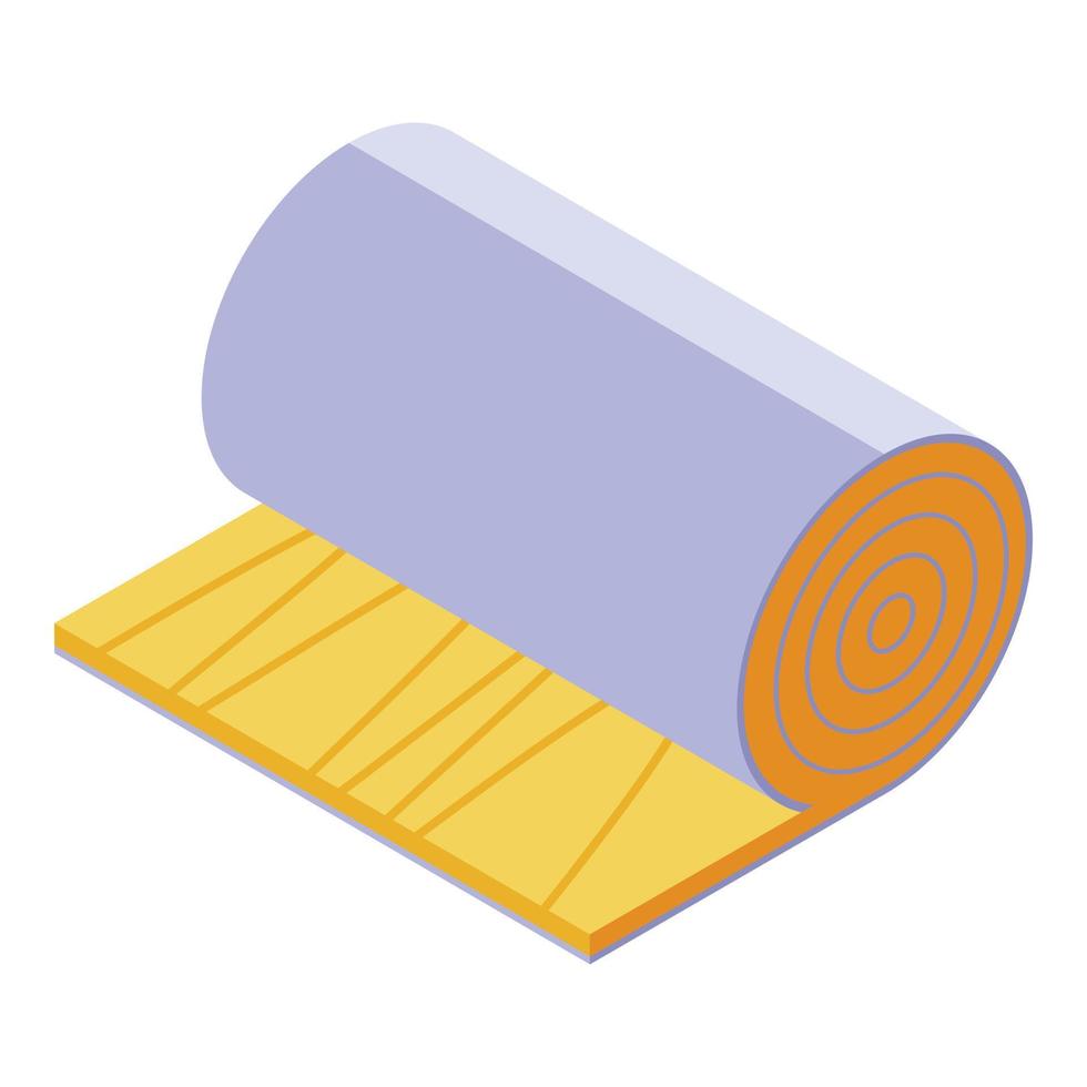 Linoleum roll icon, isometric style vector