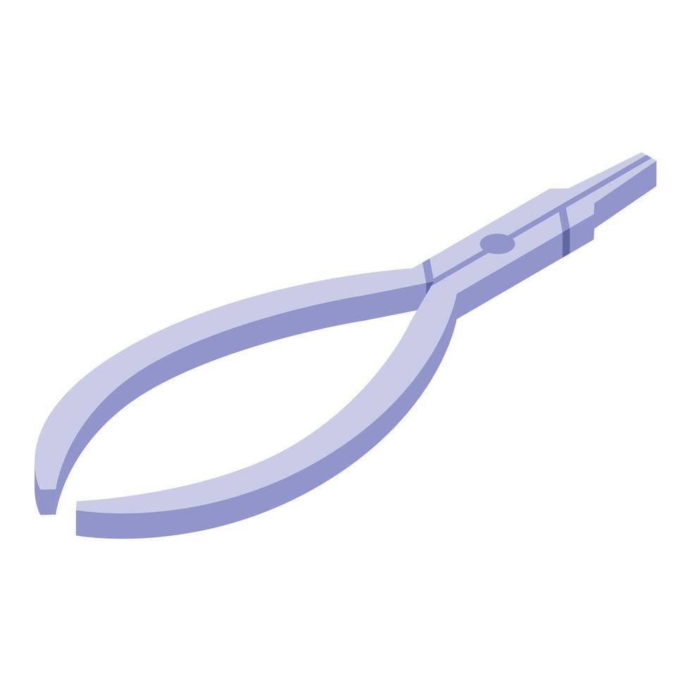 Tooth pliers icon, isometric style vector