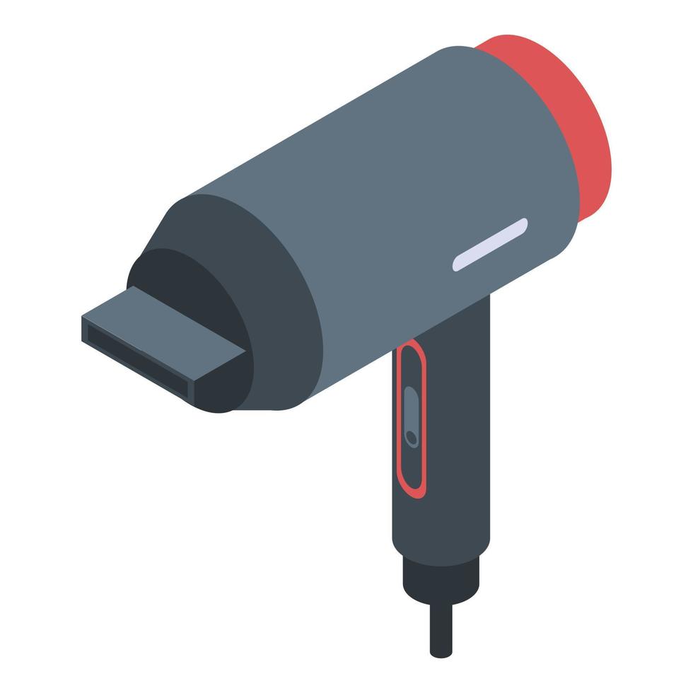 Hair dryer icon, isometric style vector