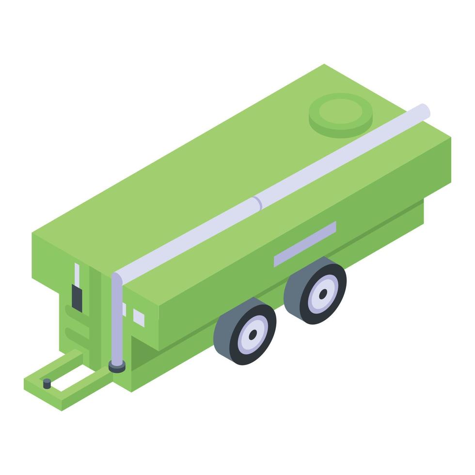 Tractor cistern icon, isometric style vector