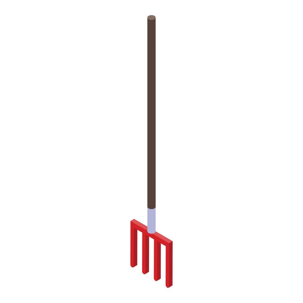 Farm fork icon, isometric style vector