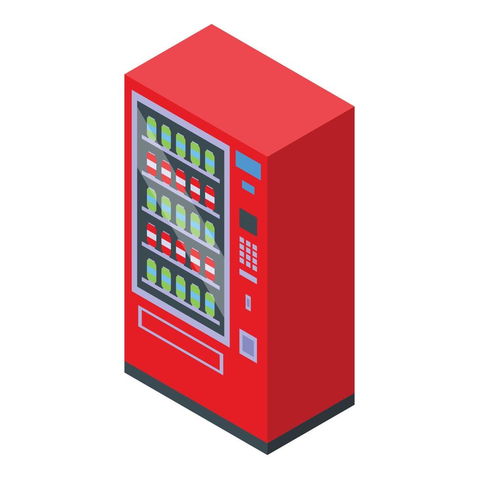Street drink machine icon isometric vector. Water bottle vector