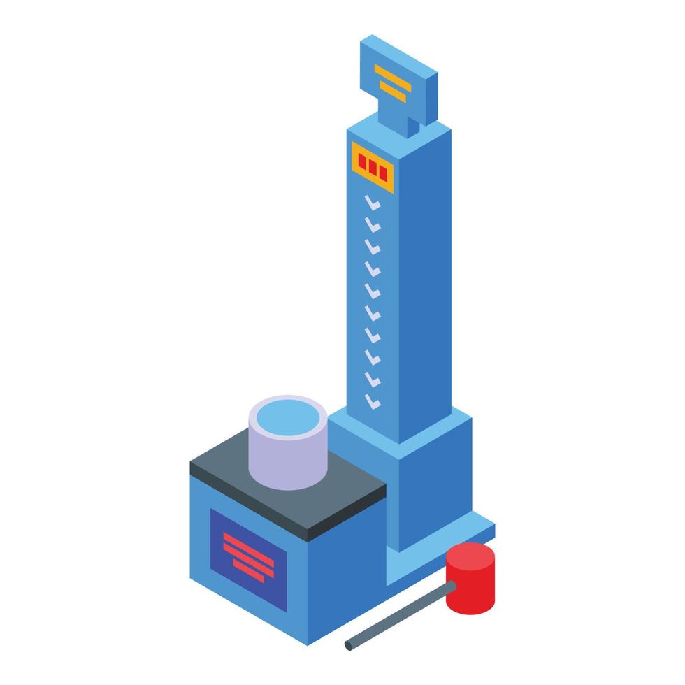 Hammer test game icon isometric vector. Boxing power vector