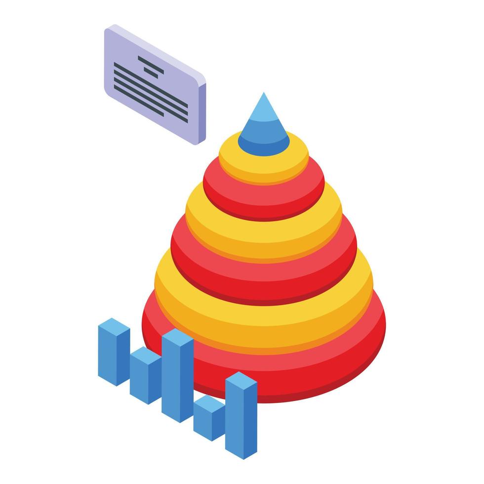 Kid toy pyramide icon isometric vector. Baby cute vector