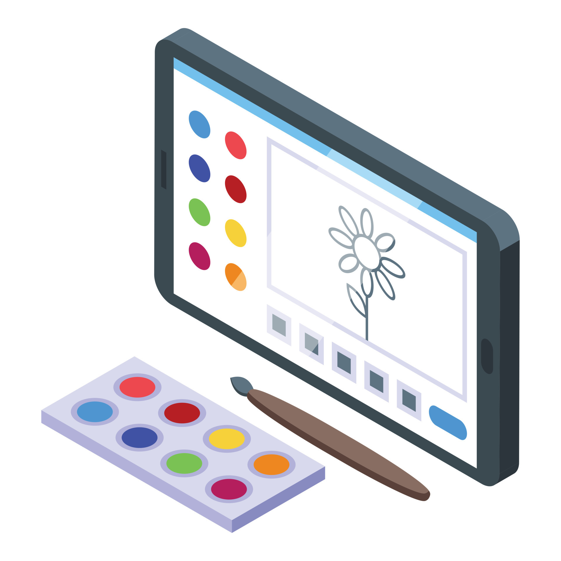 Paint tablet icon isometric vector. Digital video 15870954 Vector Art at Vecteezy