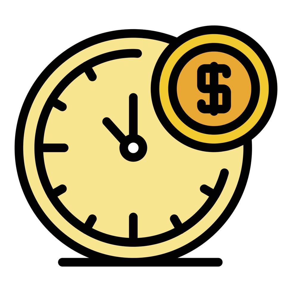 Time is money icon color outline vector