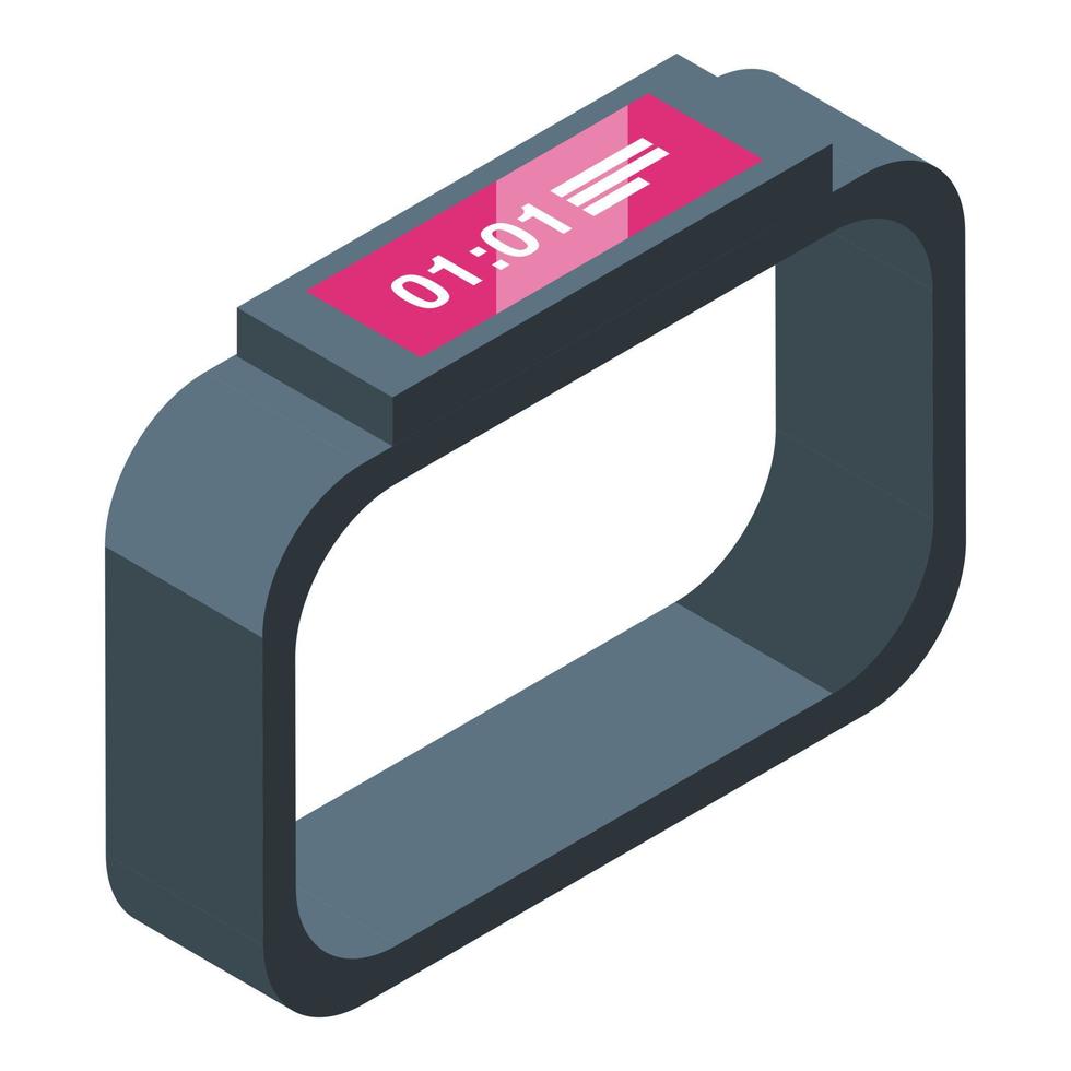 Data wrist tracker icon isometric vector. Smart device vector