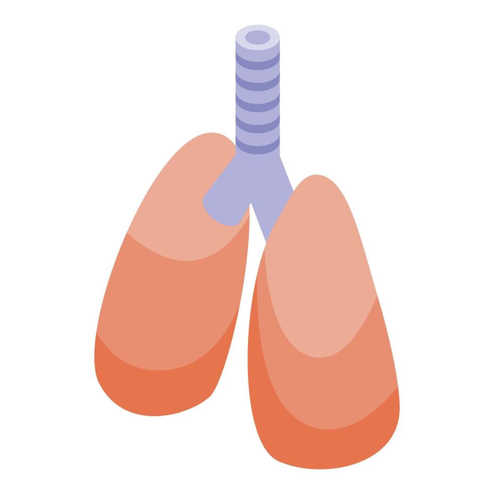 icono de bioimpresión de pulmones vector isométrico. ciencia médica