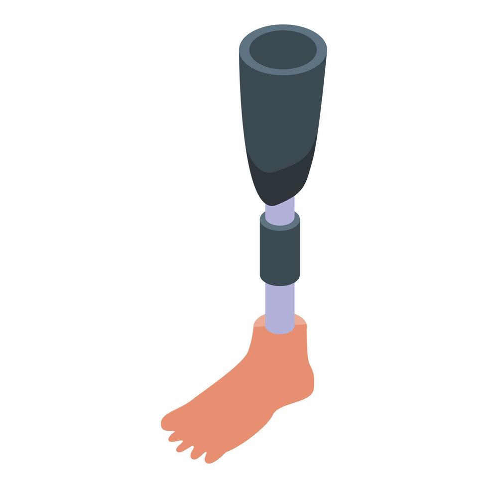 Leg bioprinting icon isometric vector. Medical printer vector