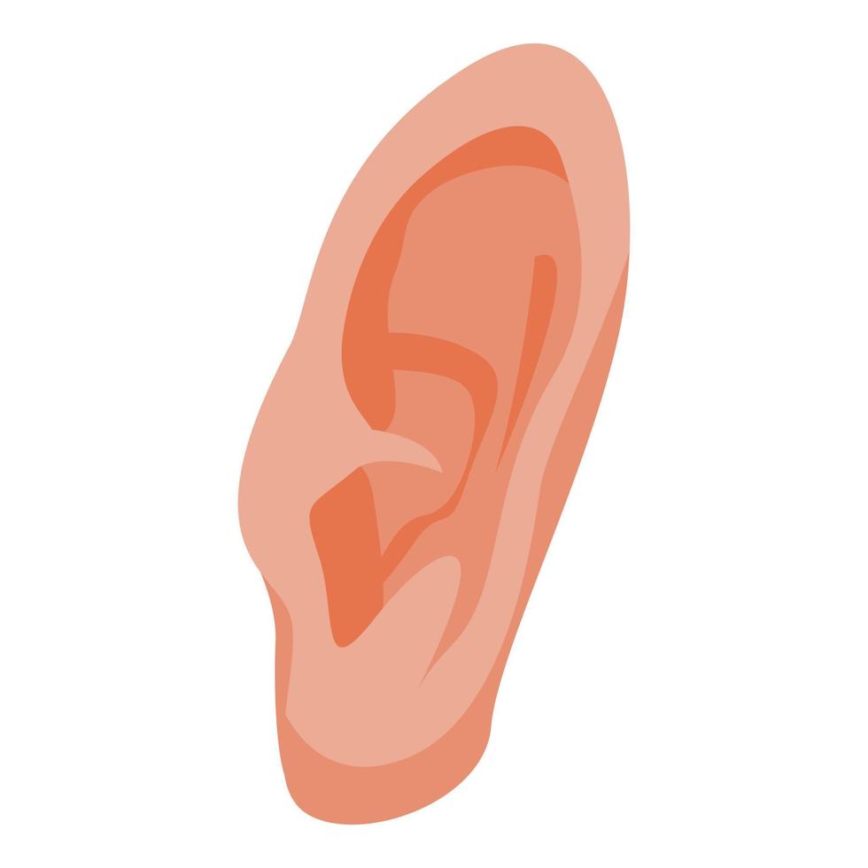 Bioprinting ear icon isometric vector. Medical printer vector