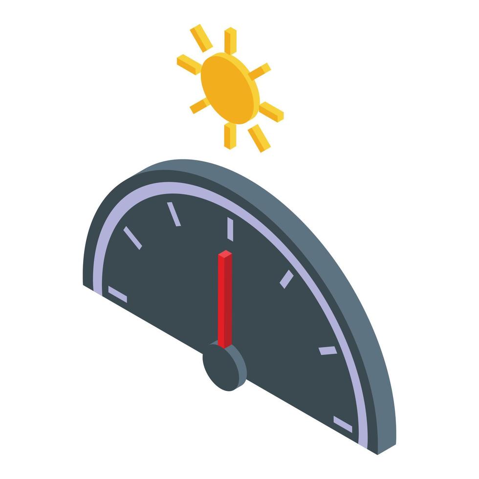 Day dashboard icon isometric vector. Car view vector