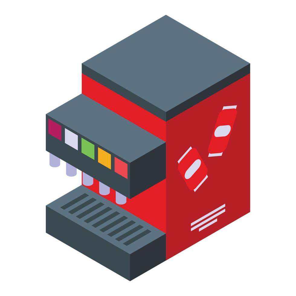 Bar drink machine icon isometric vector. Water bottle vector