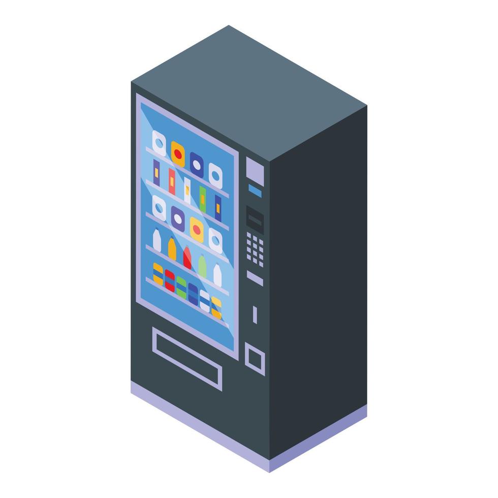 Soft drink machine icon isometric vector. Water bottle vector