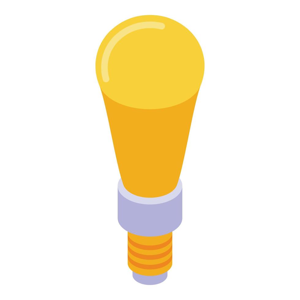 Bulb icon isometric vector. Smart lightbulb vector