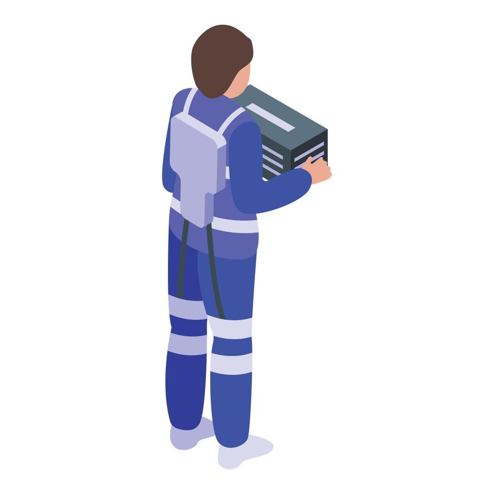 Man exoskeleton icon isometric vector. Body physiotherapy vector