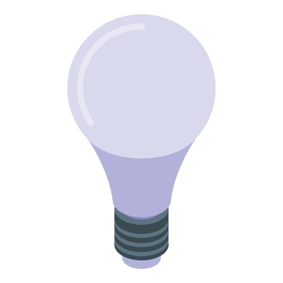 Glass bulb icon isometric vector. Smart light vector