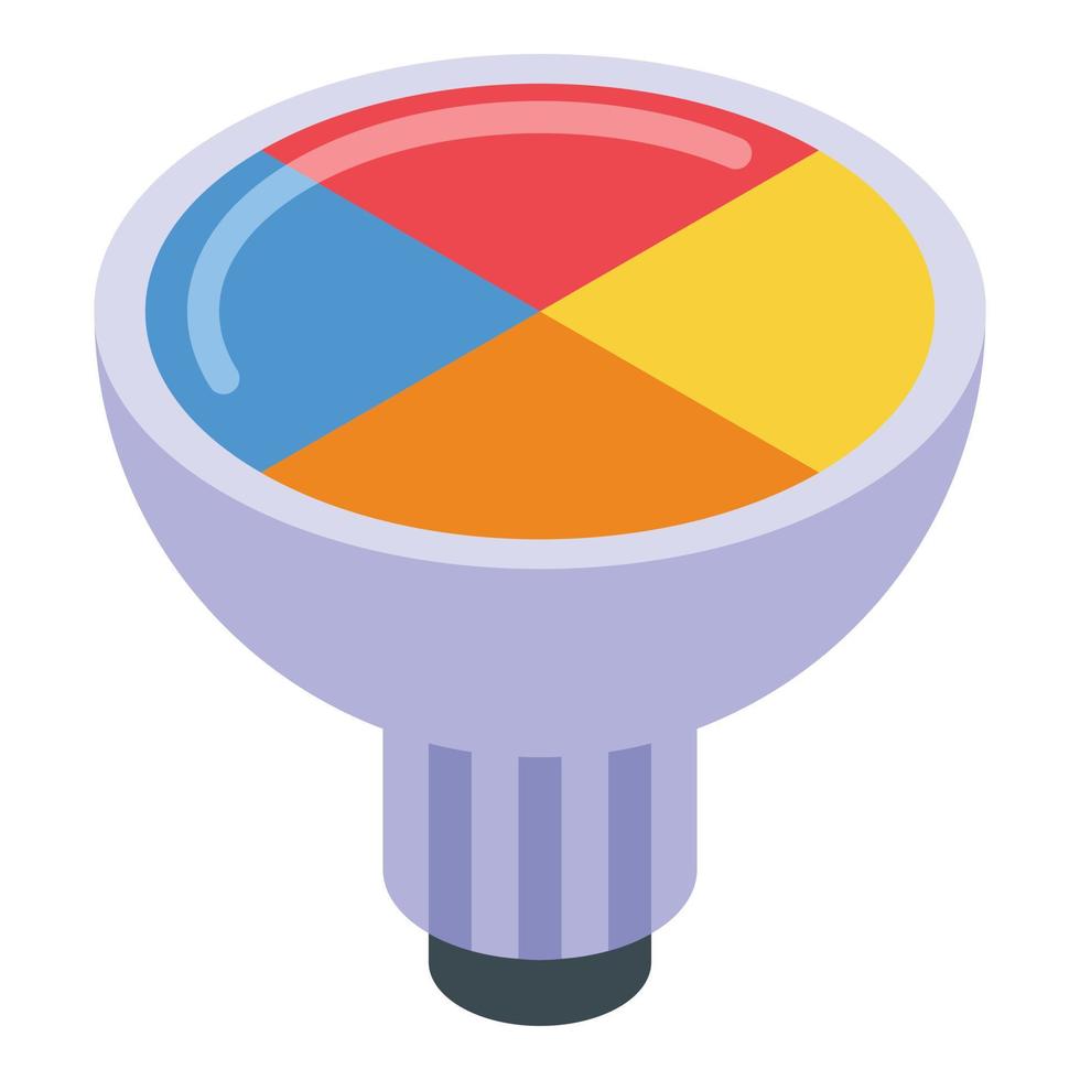 Smart lightbulb icon isometric vector. Bulb idea vector