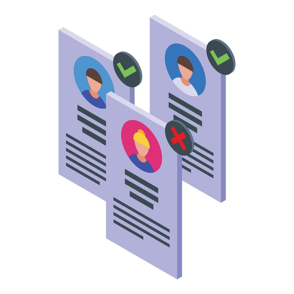 Online profiles icon isometric vector. Business profile vector