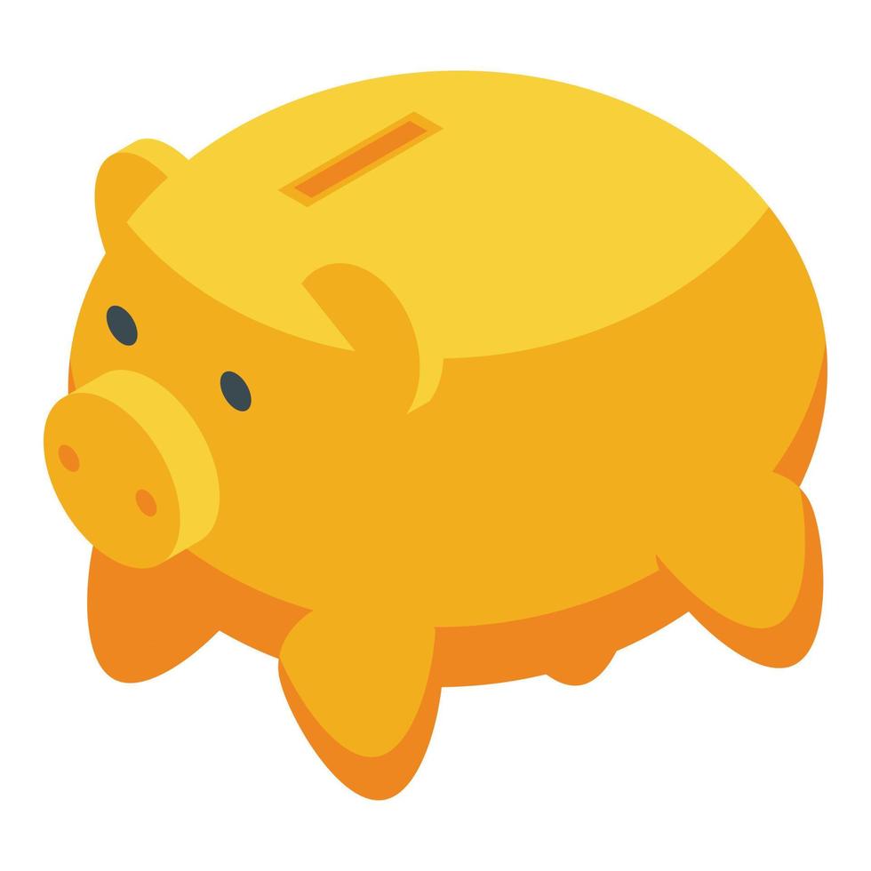 Piggy bank icon isometric vector. Pig money vector