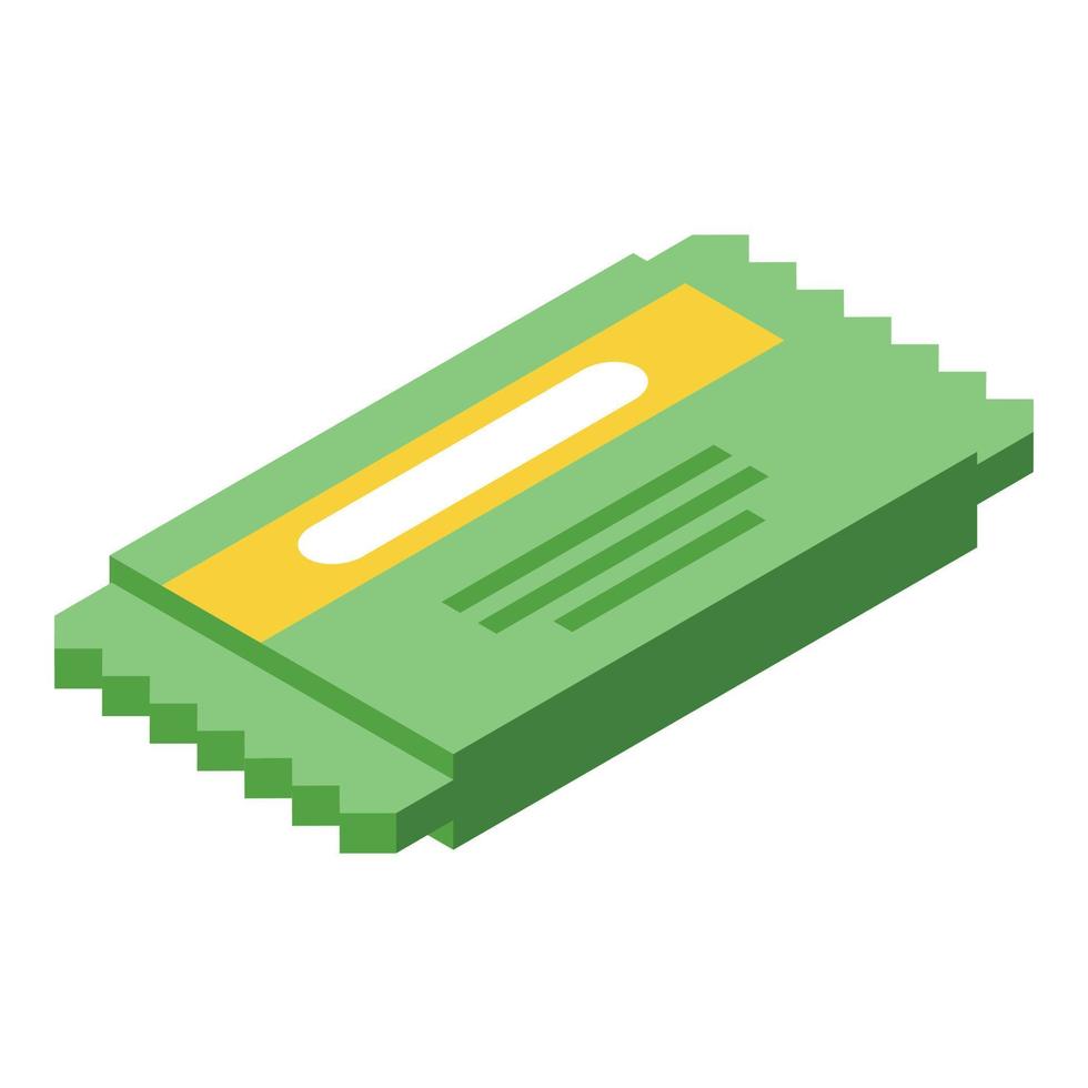 Wasabi icon isometric vector. Salmon snack vector