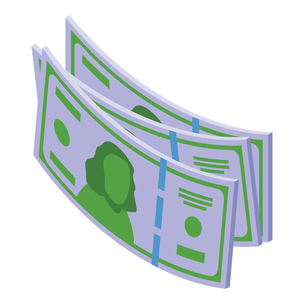 Bank cash icon isometric vector. Money payment vector