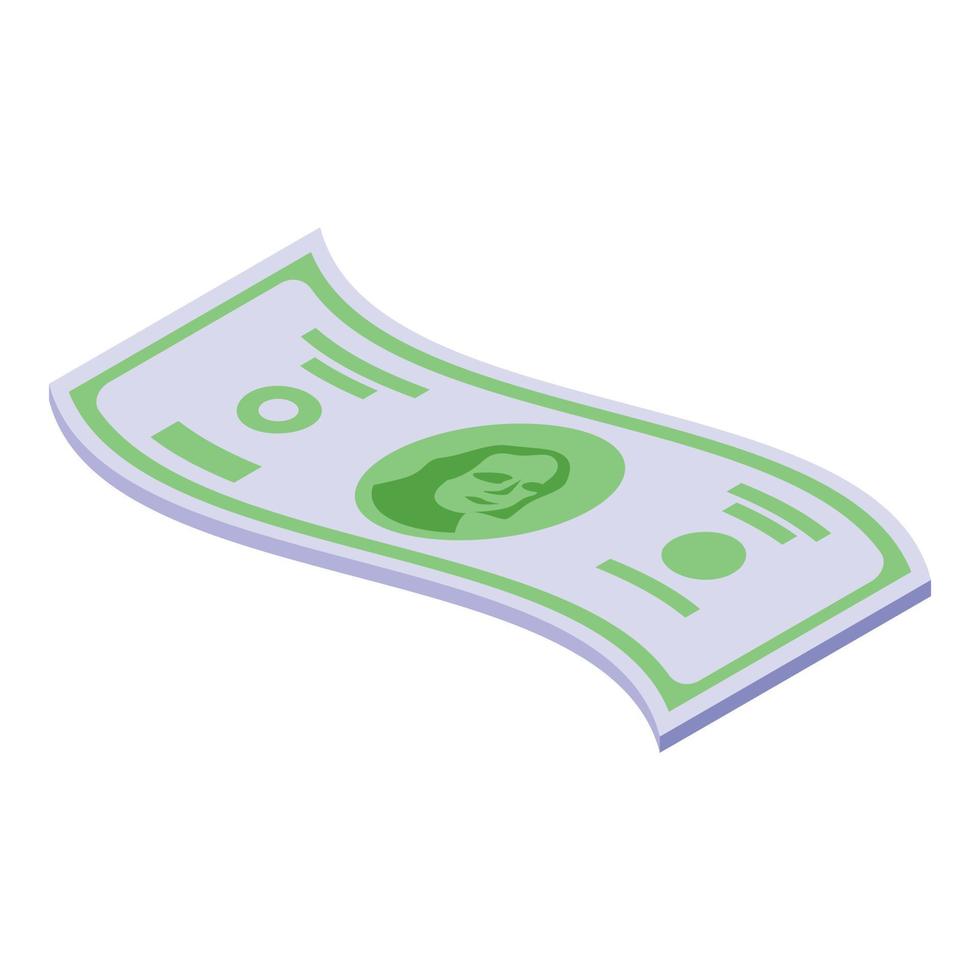 Dollar cash paper icon isometric vector. Money currency vector