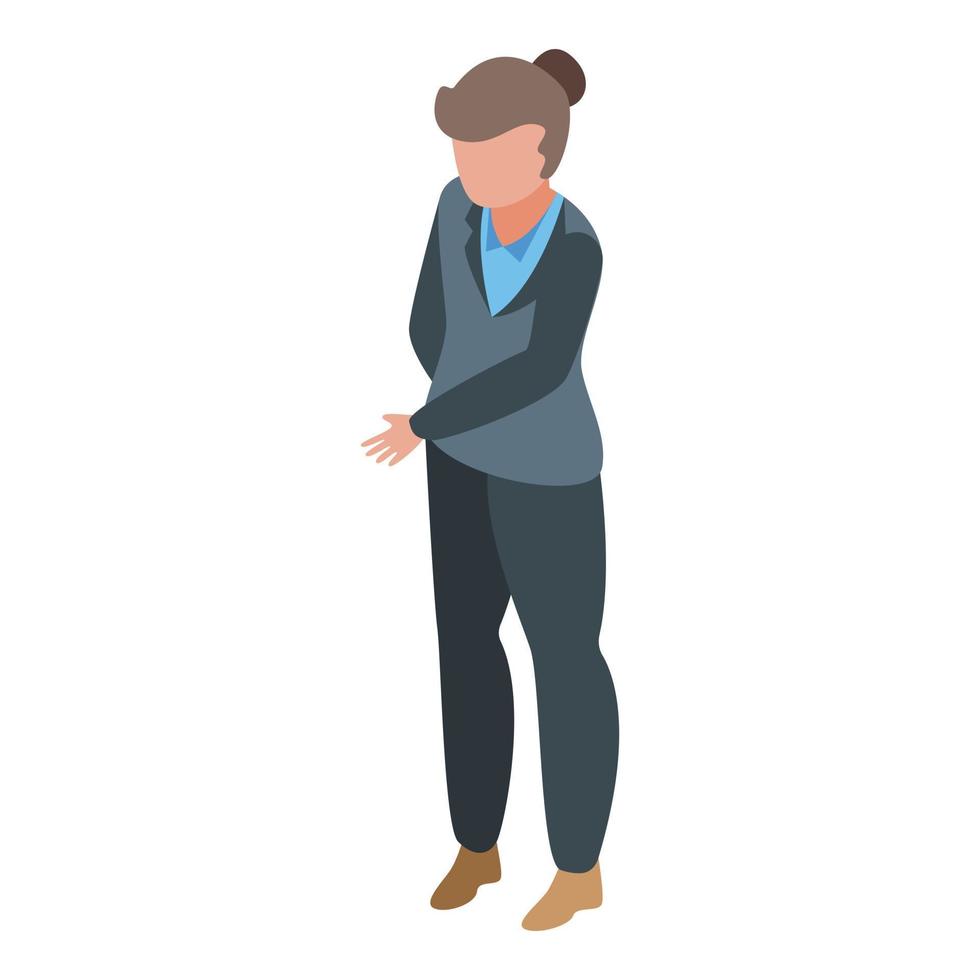 icono de mujer de negocios vector isométrico. chica de negocios