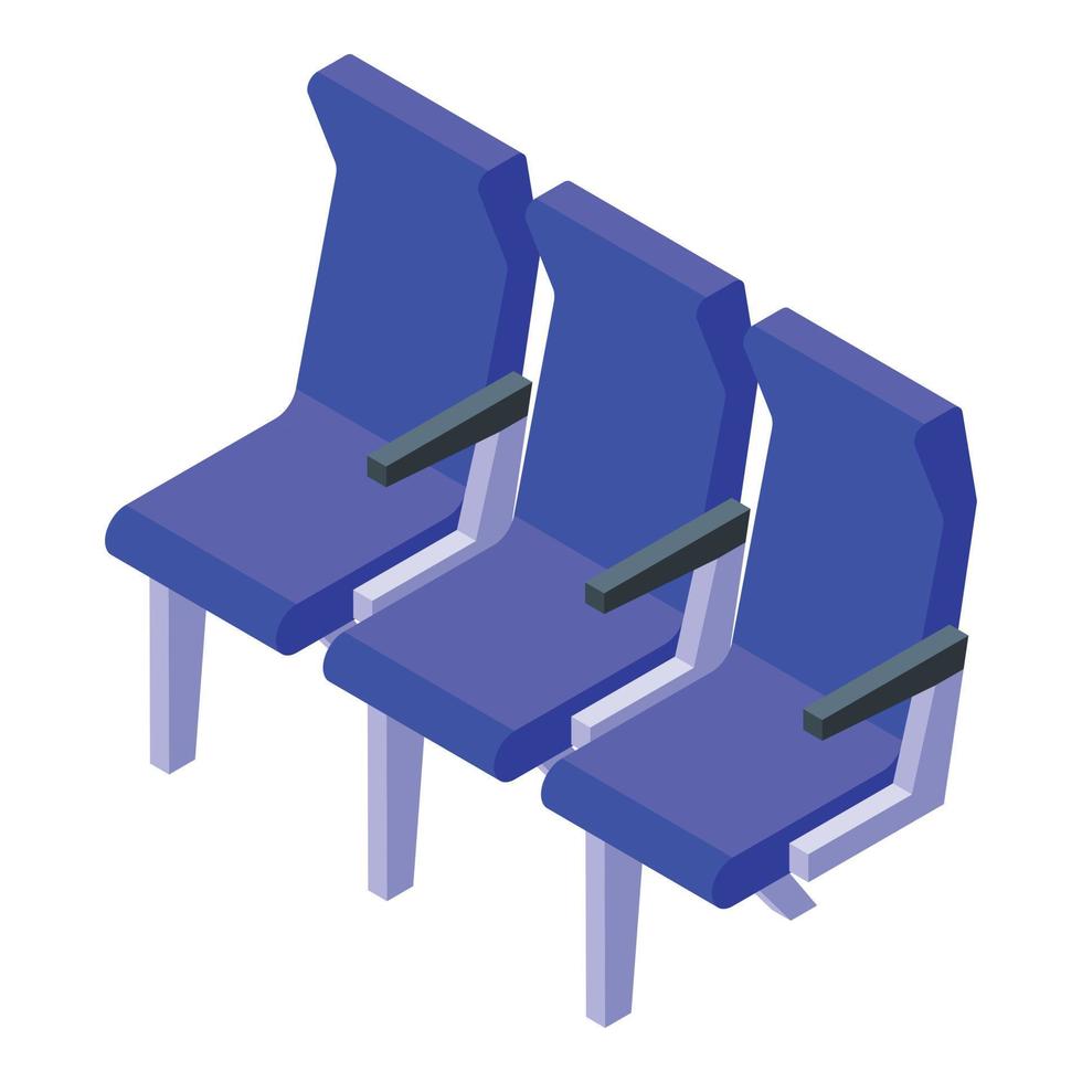 icono de asientos de avión vector isométrico. asiento de la silla