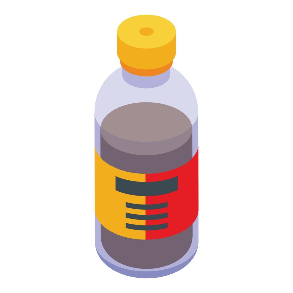 Condiment soy bottle icon isometric vector. Japanese sauce vector