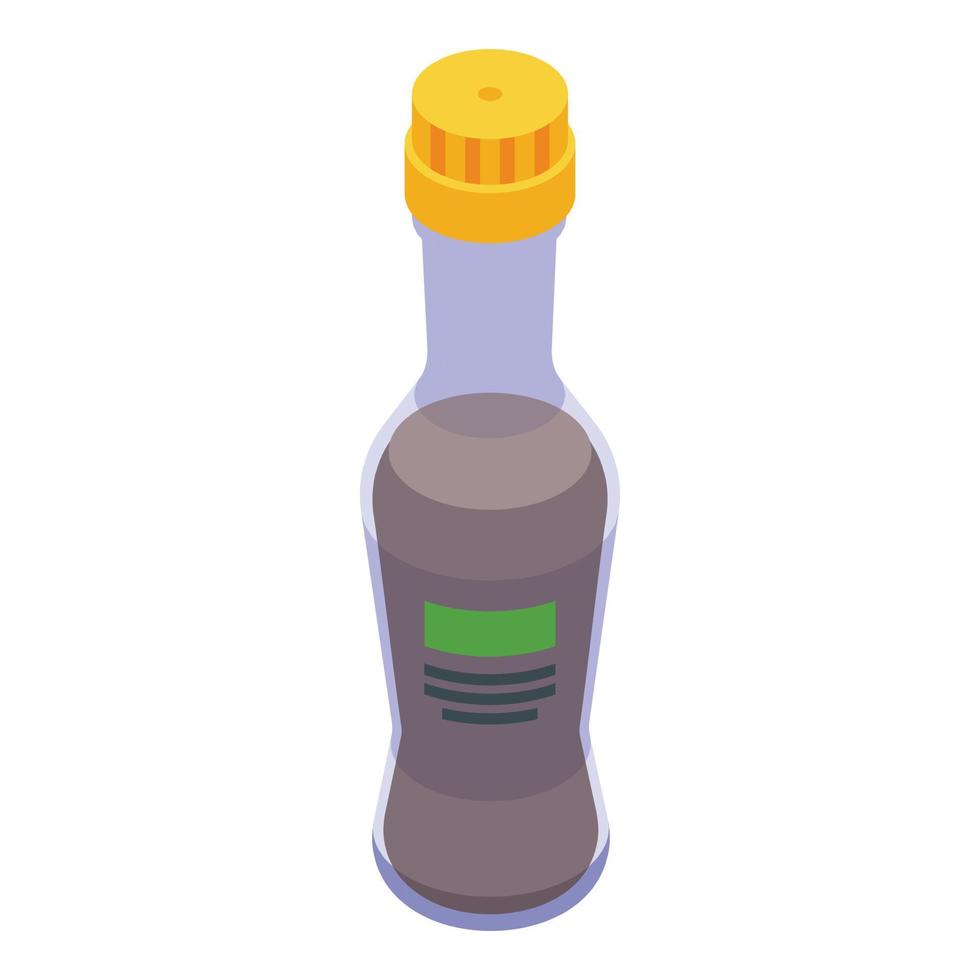 Asian soy bottle icon isometric vector. Japanese sauce vector