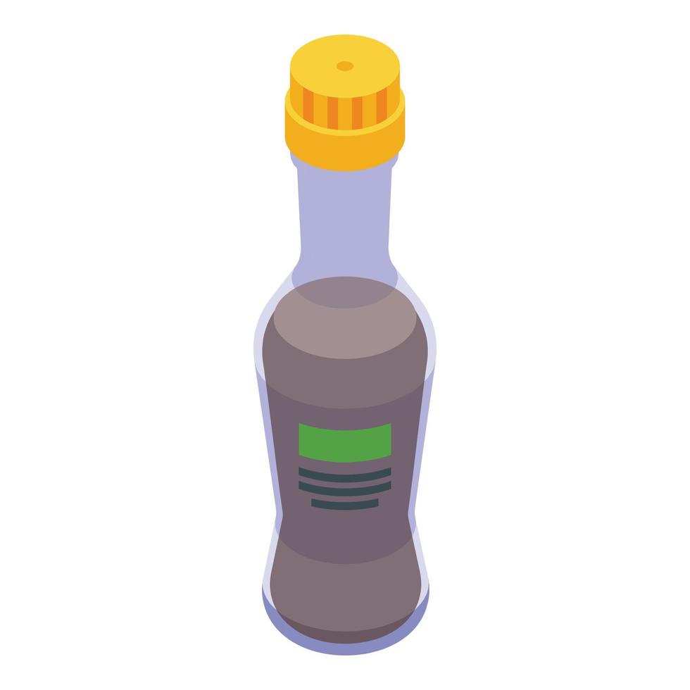 icono de botella de soja asiática vector isométrico. salsa japonesa