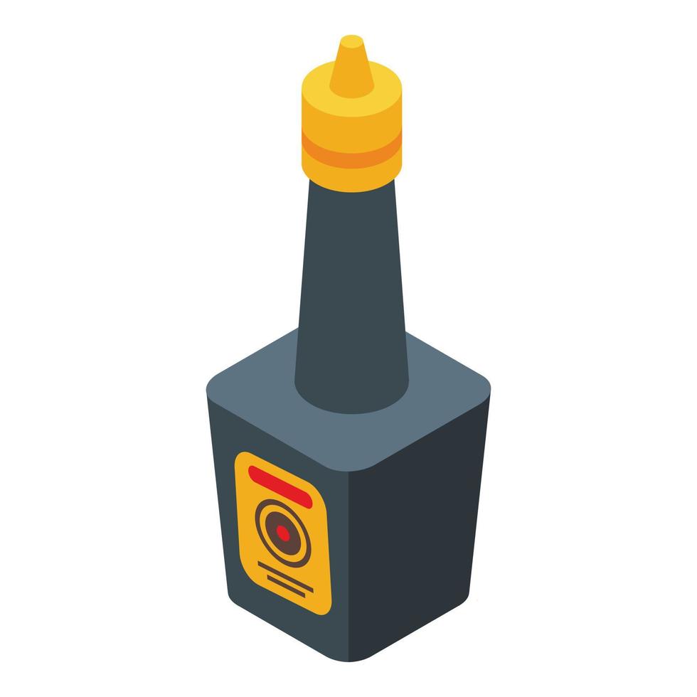 Soy bottle icon isometric vector. Sauce japanese vector