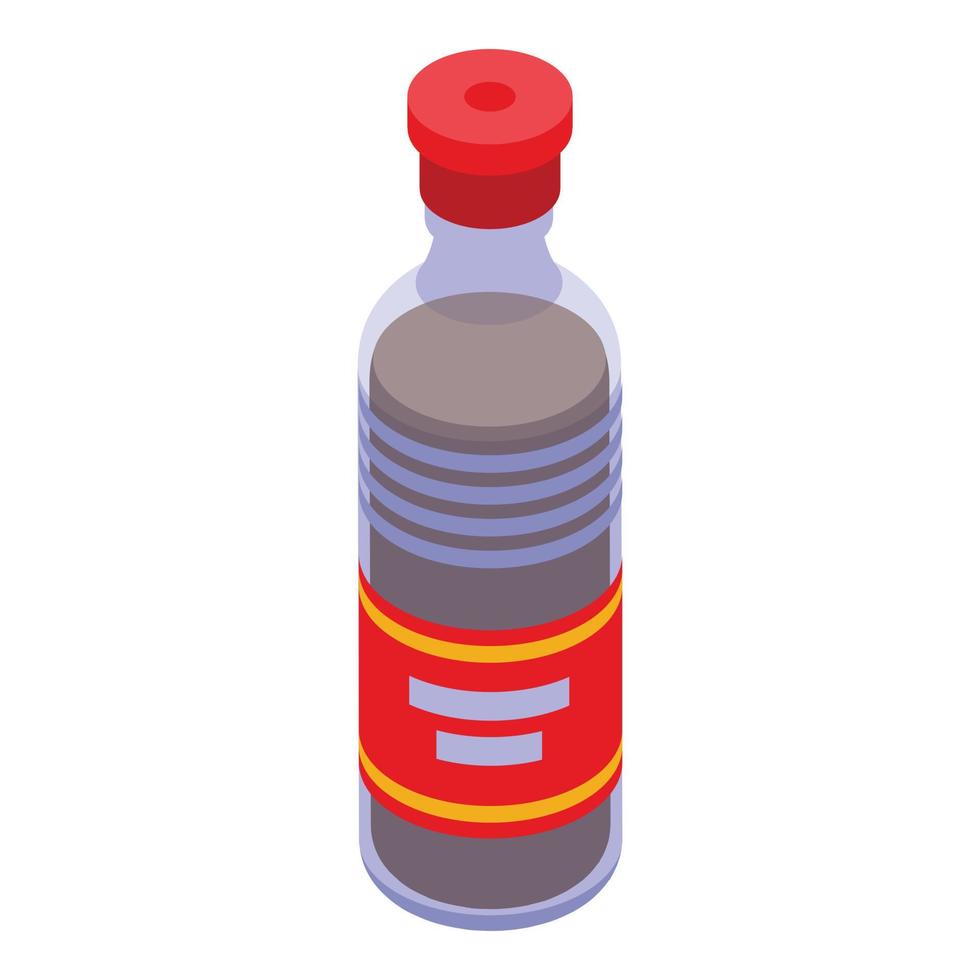 Soy saucem bottle icon isometric vector. Chinese sauce vector