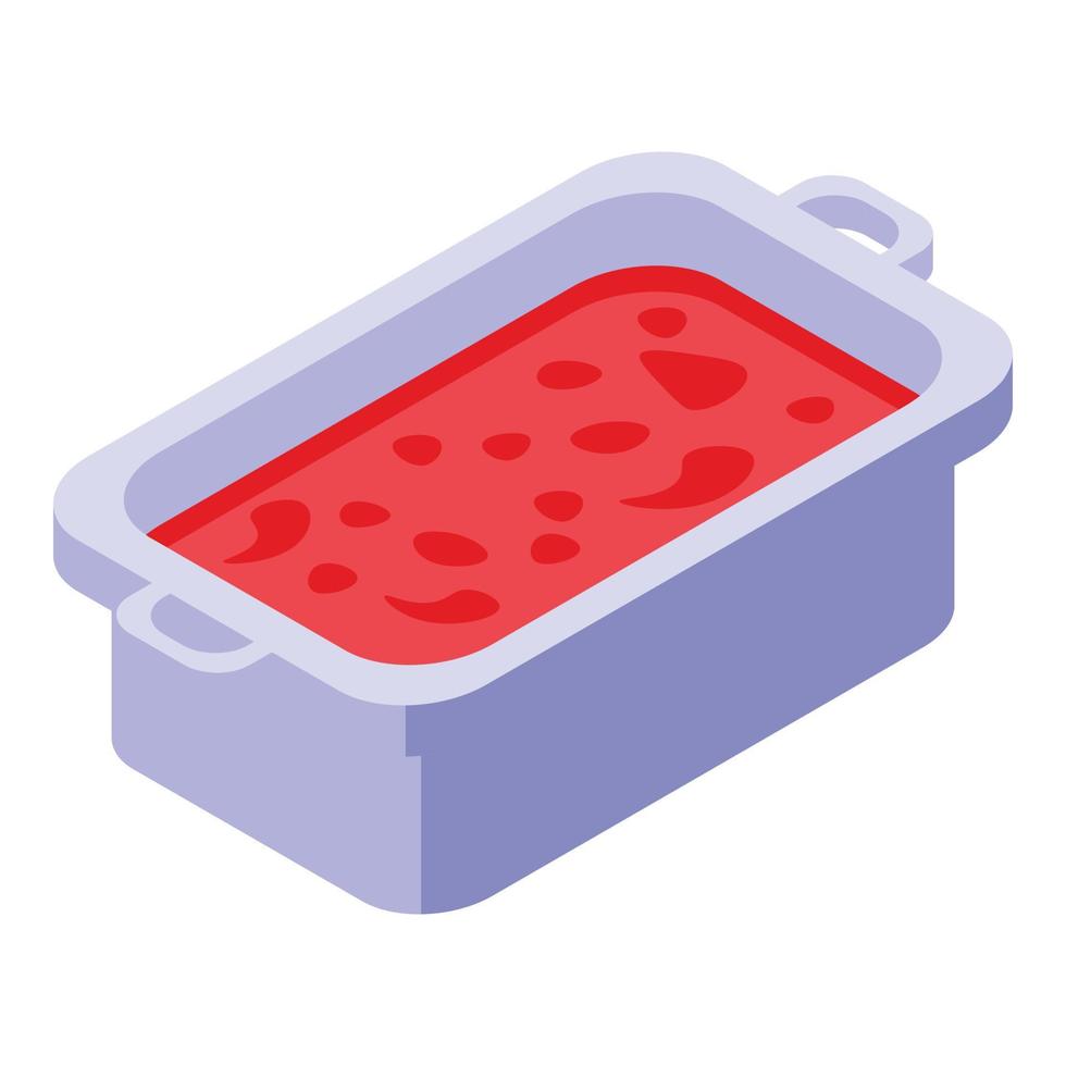 Flamingo food icon isometric vector. Zoo flamingo food vector