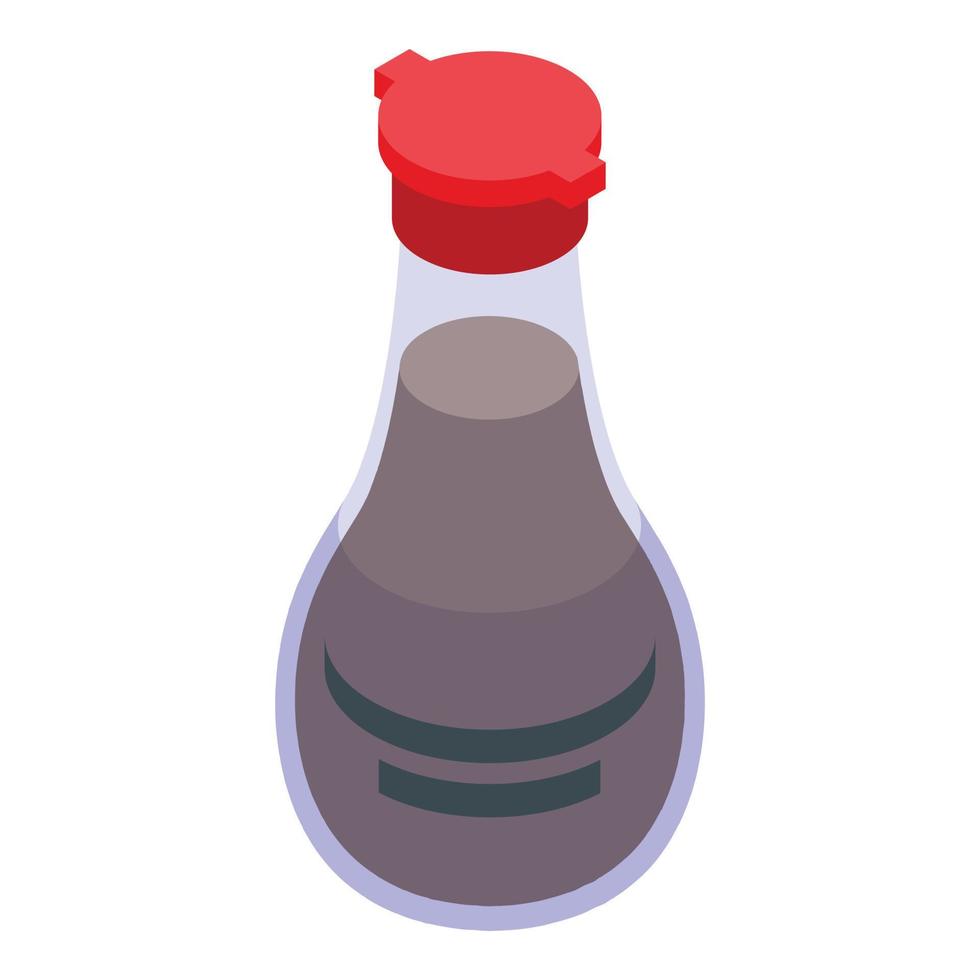 Kitchen soy bottle icon isometric vector. Asian container vector